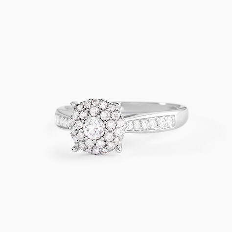 Bague Or Blanc  Shirlene Diamant Synthetique - Bagues solitaires Femme | Histoire d&rsquo;Or