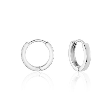Créoles Argent Blanc Eleanora - Boucles d'oreilles créoles Femme | Histoire d’Or