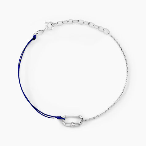 Bracelet Infini Pop Argent Blanc Oxyde De Zirconium - Bracelets cordon Femme | Histoire d&rsquo;Or