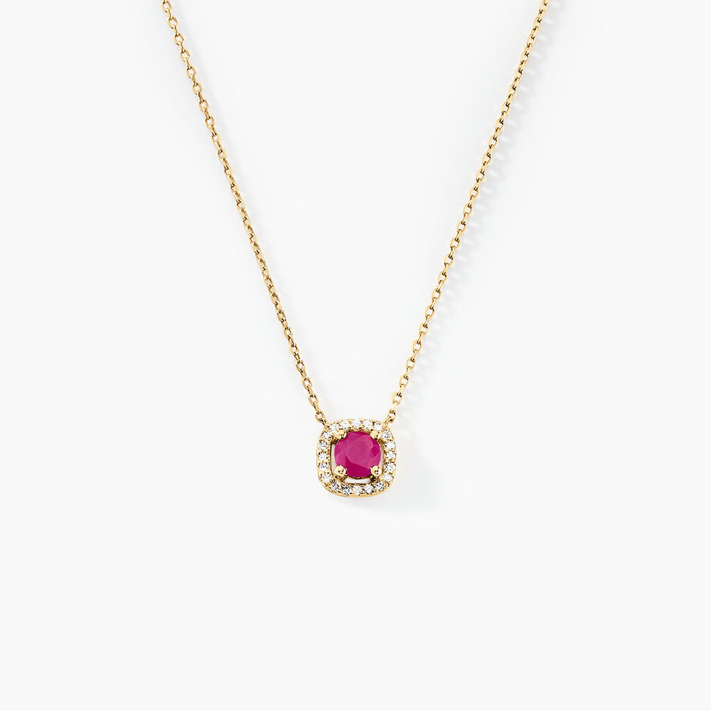 Collier Cosimo Or Jaune Rubis Diamant - Colliers Femme | Histoire d’Or