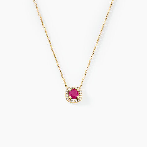Collier Cosimo Or Jaune Rubis Diamant - Colliers Femme | Histoire d’Or