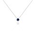 Collier Dwight Argent Blanc Oxyde De Zirconium Bleu - Colliers fantaisie Femme | Histoire d’Or