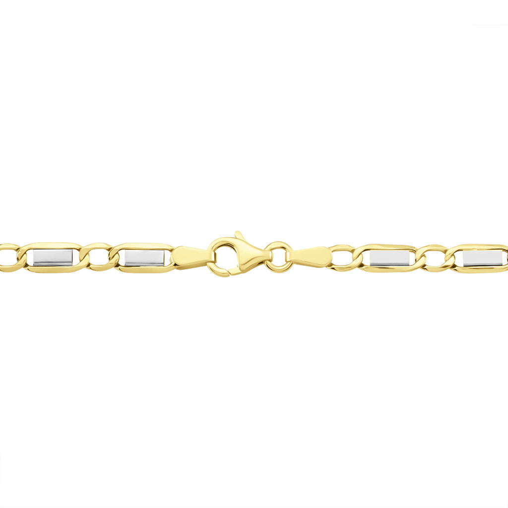 Collier Danae Plaquette Or Bicolore - Chaines Homme | Histoire d’Or