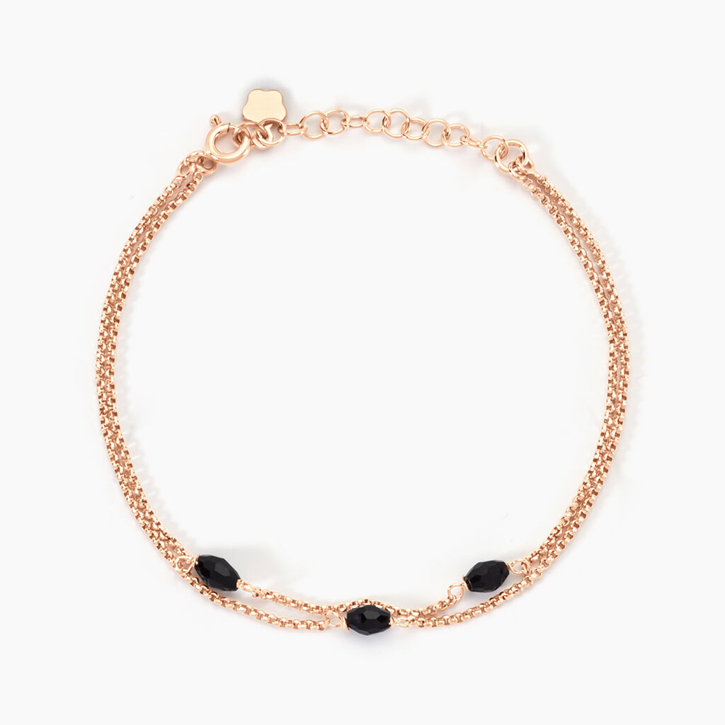 Bracelet Diamantine Argent Rose Pierre De Synthese - Bracelets Femme | Histoire d’Or