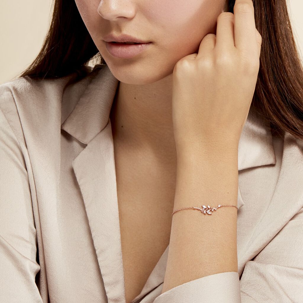 Bracelet Wendy Argent Rose Oxyde De Zirconium - Bracelets Femme | Histoire d’Or