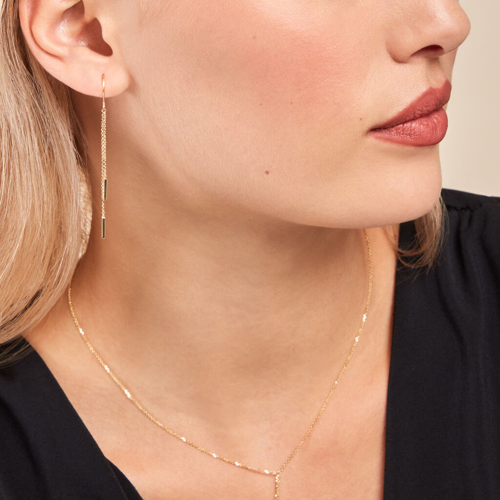 Boucles D'oreilles Pendantes Rain Or Jaune - Boucles d'oreilles pendantes Femme | Histoire d’Or