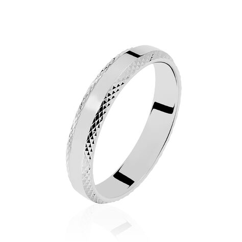 Alliance Beritan Demi Jonc Classique Argent Blanc - Alliances Famille | Histoire d’Or