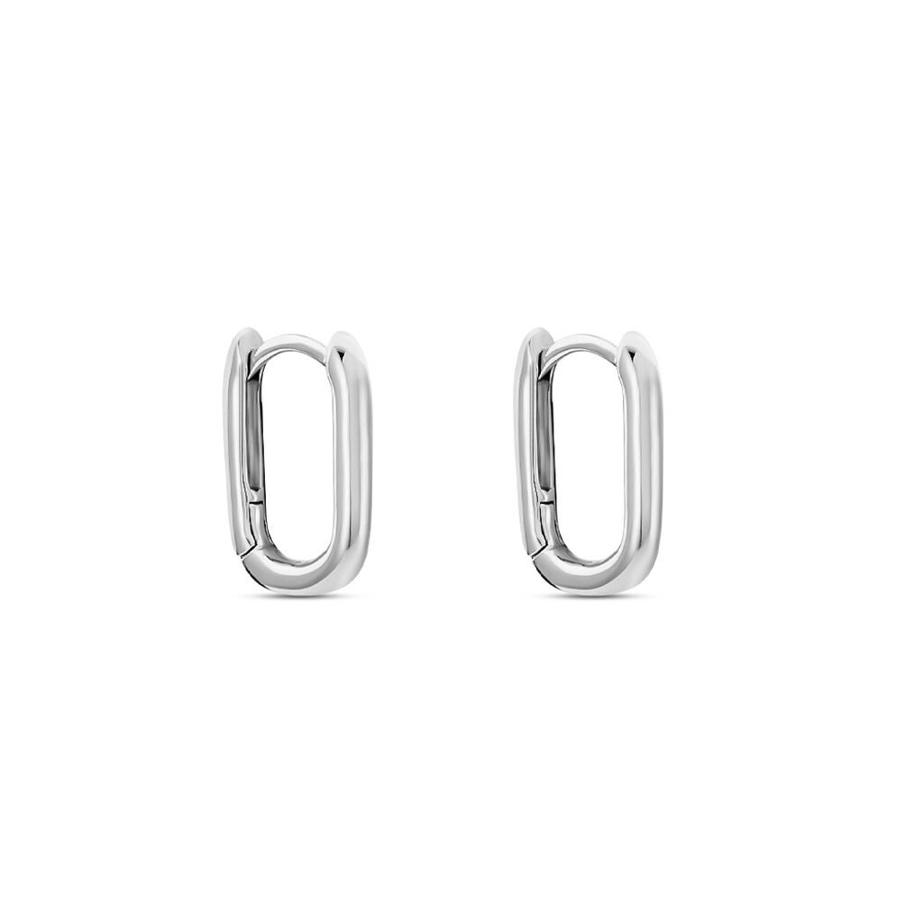 Créoles Carlyn Argent Blanc - Boucles d'oreilles créoles Femme | Histoire d’Or