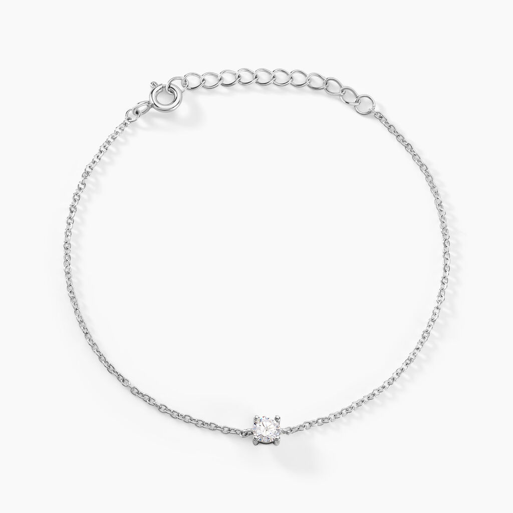 Bracelet Argent Rhodié Lylwenn Oxydes De Zirconium