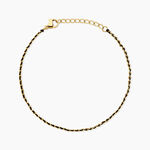 Bracelet Nelli Acier Jaune - Bracelets cordon Femme | Histoire d&rsquo;Or