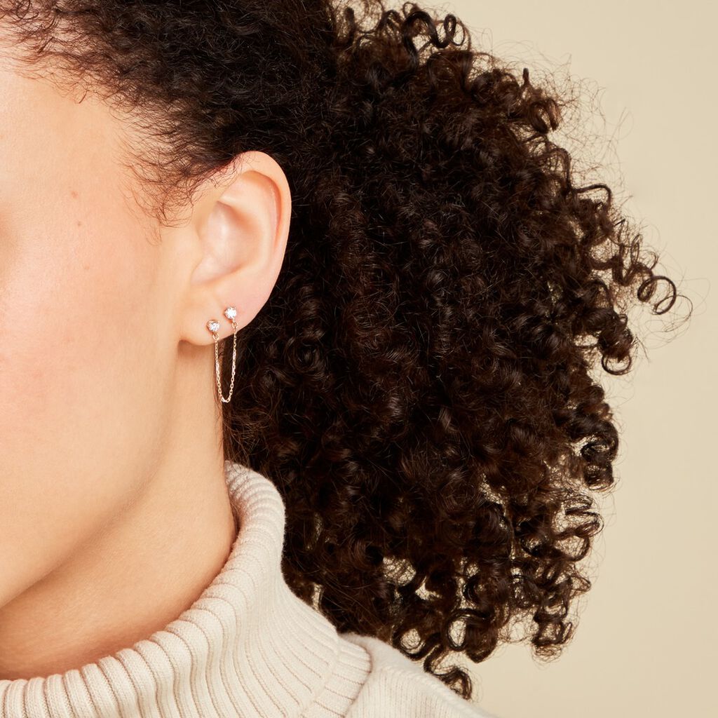 Boucle D'oreille Unitaire Pendante Viviette Or Jaune Oxyde - Boucles d'oreilles pendantes Femme | Histoire d’Or