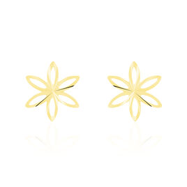 Boucles D'oreilles Puces Philine Fleur Or Jaune - Clous d'oreilles Femme | Histoire d’Or