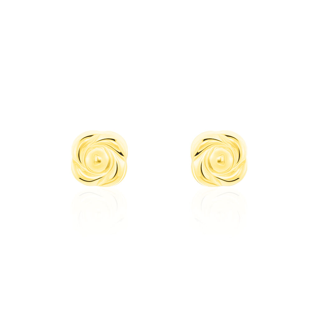 Boucles D'oreilles Puces Philine Fleur Or Jaune - Clous d'oreilles Femme | Histoire d’Or