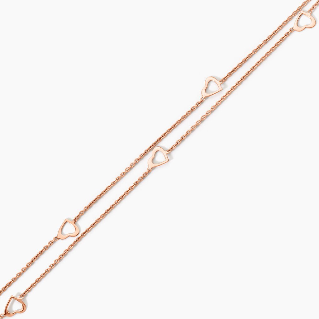 Cha&icirc;ne De Cheville Daria Argent Rose - Cha&icirc;nes de cheville Femme | Histoire d&rsquo;Or