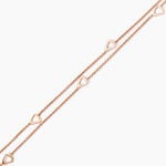 Cha&icirc;ne De Cheville Daria Argent Rose - Cha&icirc;nes de cheville Femme | Histoire d&rsquo;Or