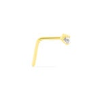 Piercing De Nez Fethi Serti Griffe Or Jaune Oxyde De Zirconium - Piercing Nez Femme | Histoire d&rsquo;Or