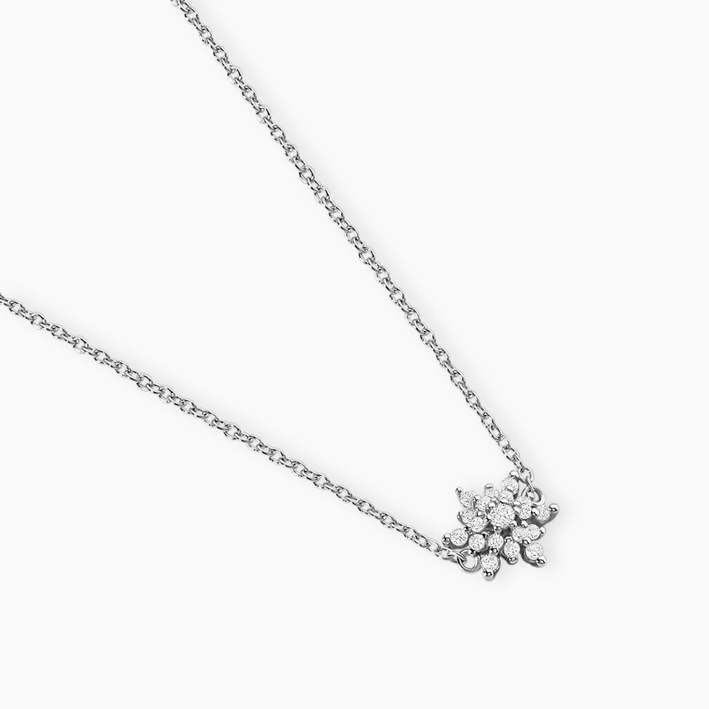 Collier Cyriac Argent Blanc Oxyde De Zirconium - Colliers fantaisie Femme | Histoire d&rsquo;Or