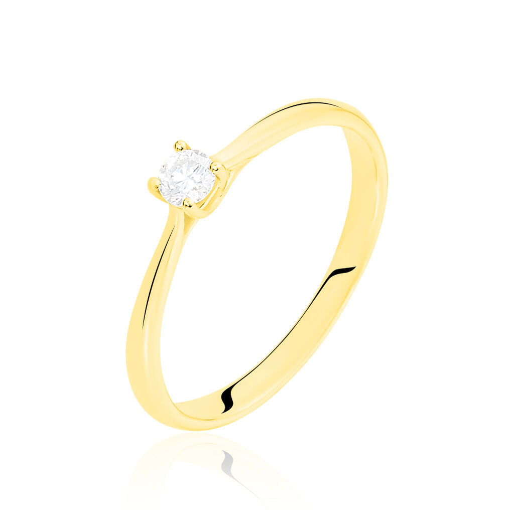 Bague Solitaire Victoria Or Jaune Diamant - Bagues solitaires Femme | Histoire d’Or