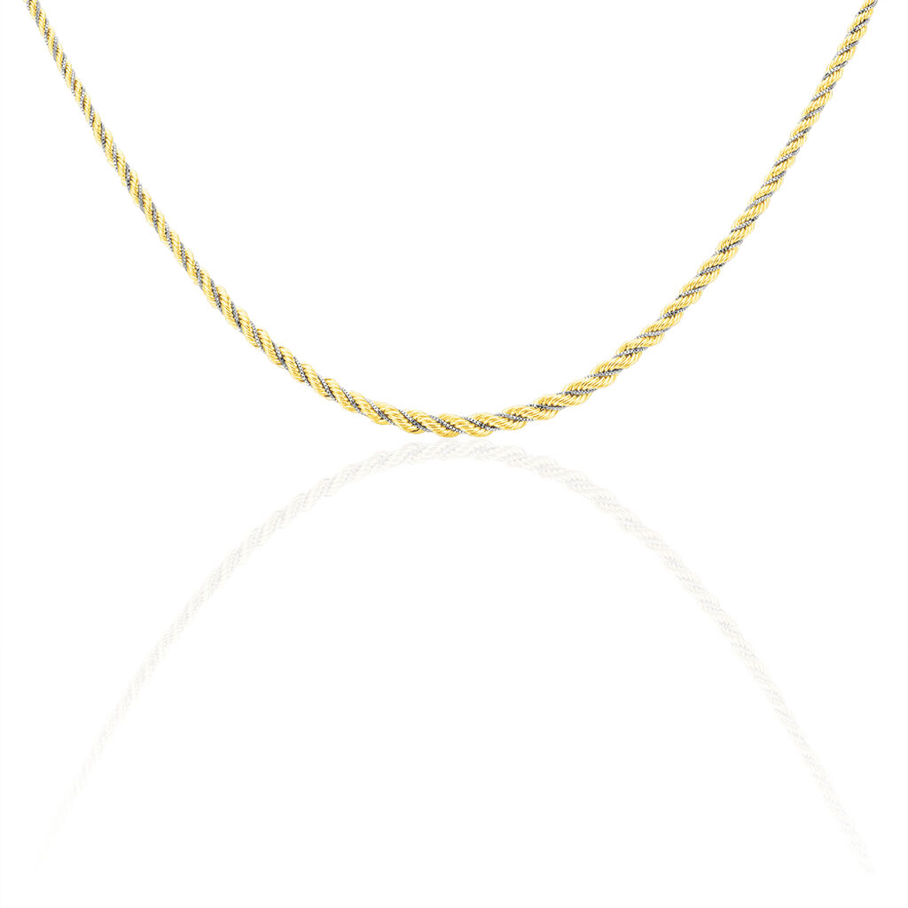 Collier Jerryenne Danilo Maille Corde Et Venitienne Or Bicolore - Chaines Femme | Histoire d’Or