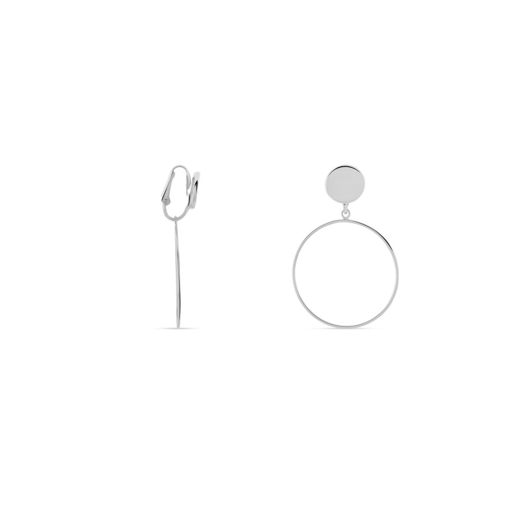 Boucles D'oreilles Pendantes Misao Argent Blanc - Boucles d'oreilles créoles Femme | Histoire d’Or
