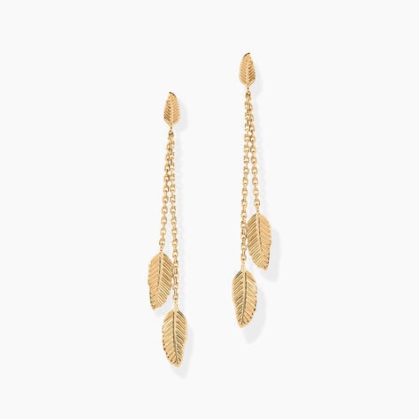 Boucles D'oreilles Pendantes Plaqu&eacute; Or Jaune Libby - Boucles d'oreilles fantaisie Femme | Histoire d&rsquo;Or