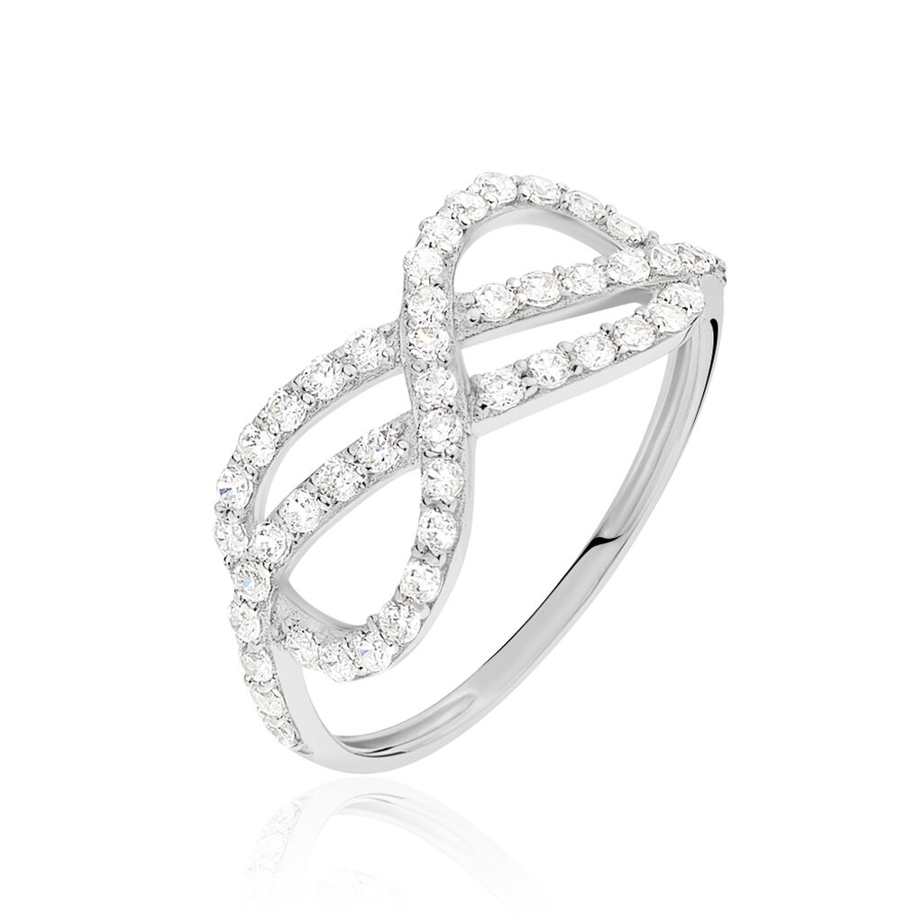 Comment Reconnaitre Un Diamant D Un Oxyde De Zirconium Bague Infini Double Or Blanc Oxyde De Zirconium - B3DFBZW505L
