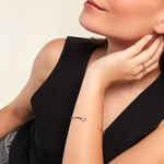 Bracelet Jonc Rio Argent Rose Oxyde De Zirconium - Bracelets joncs Femme | Histoire d&rsquo;Or