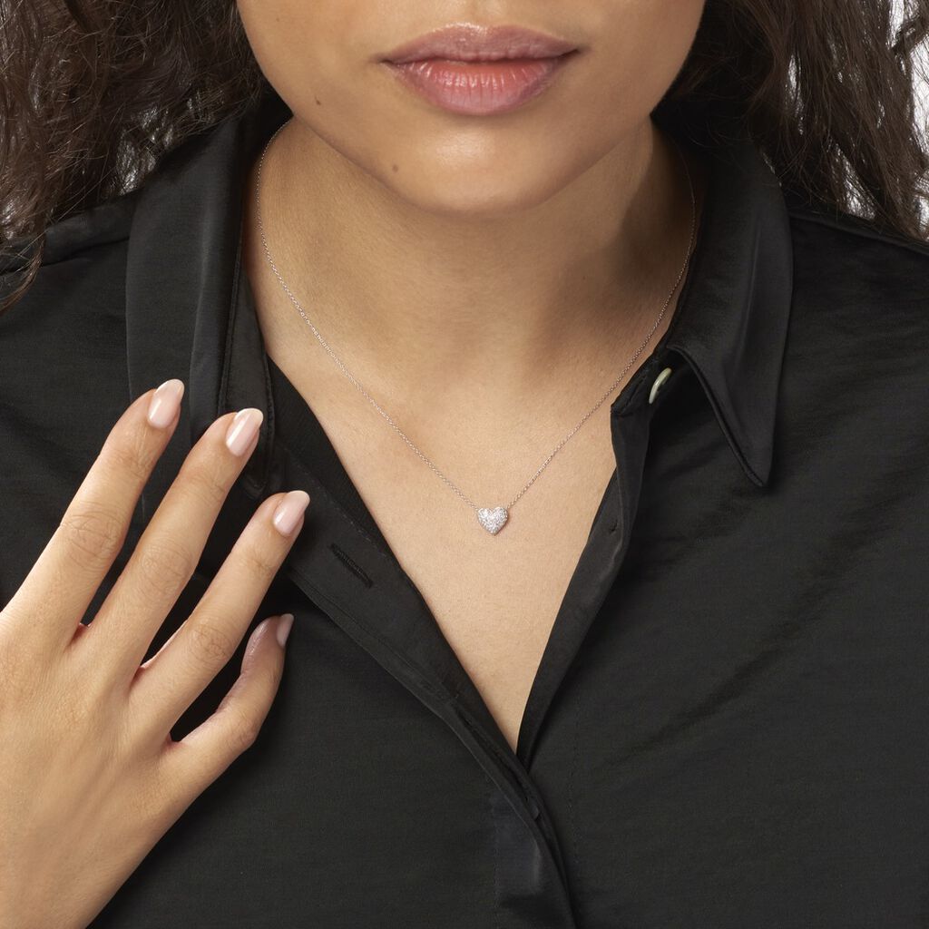 Collier Ti Amo Or Blanc Diamant - Colliers Femme | Histoire d’Or