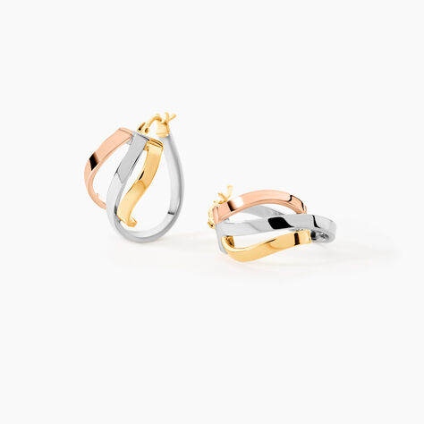 Cr&eacute;oles Horus Or Tricolore - Boucles d'oreilles cr&eacute;oles Femme | Histoire d&rsquo;Or
