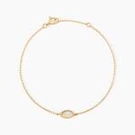 Bracelet Lucky Gems Or Jaune Nacre Oxyde De Zirconium - F&ecirc;te des m&egrave;res Femme | Histoire d&rsquo;Or