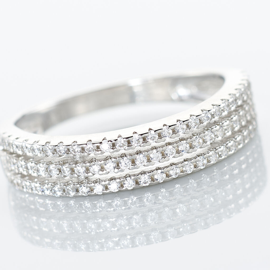 Bague Isora Argent Blanc Oxyde De Zirconium - Bagues avec pierre Femme | Histoire d&rsquo;Or