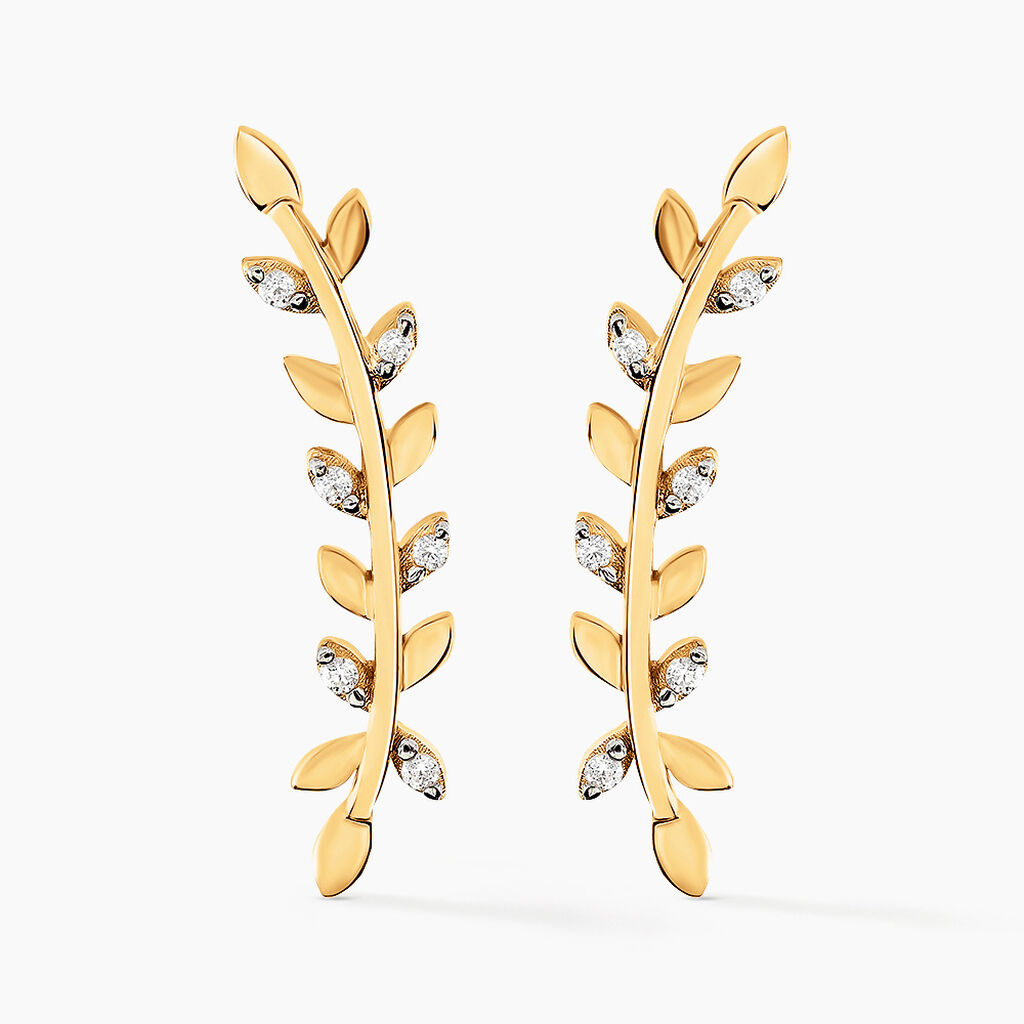 Bijoux D'oreilles Eloiza Or Jaune Oxyde De Zirconium - Ear cuffs Femme | Histoire d&rsquo;Or