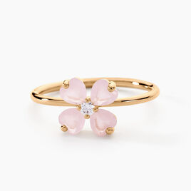 Bague Sendai Plaqué Or Jaune Oxyde De Zirconium - Bagues solitaires Femme | Histoire d’Or