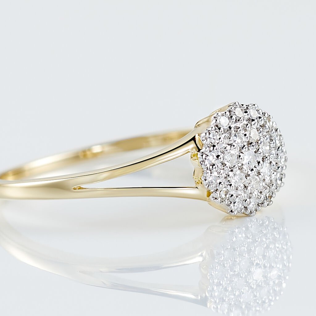 Bague Or Jaune Aspasia Diamants - Bagues avec pierre Femme | Histoire d’Or