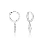 Cr&eacute;oles Ysee Argent Blanc Oxyde De Zirconium - Boucles d'oreilles cr&eacute;oles Femme | Histoire d&rsquo;Or