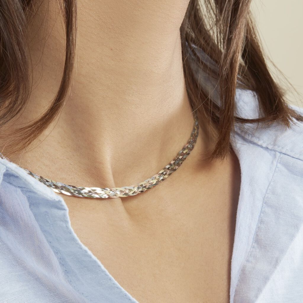 Collier Jasmin Tresse Or Tricolore - Colliers Femme | Histoire d’Or