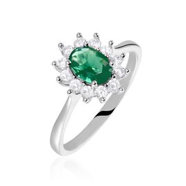 Bague Perez Argent Blanc Oxyde De Zirconium - Bagues solitaires Femme | Histoire d’Or
