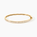 Bracelet Jonc Alane Argent Dor&eacute; A L'Or 750/1000 Oxyde De Zirconium - Bracelets joncs Femme | Histoire d&rsquo;Or