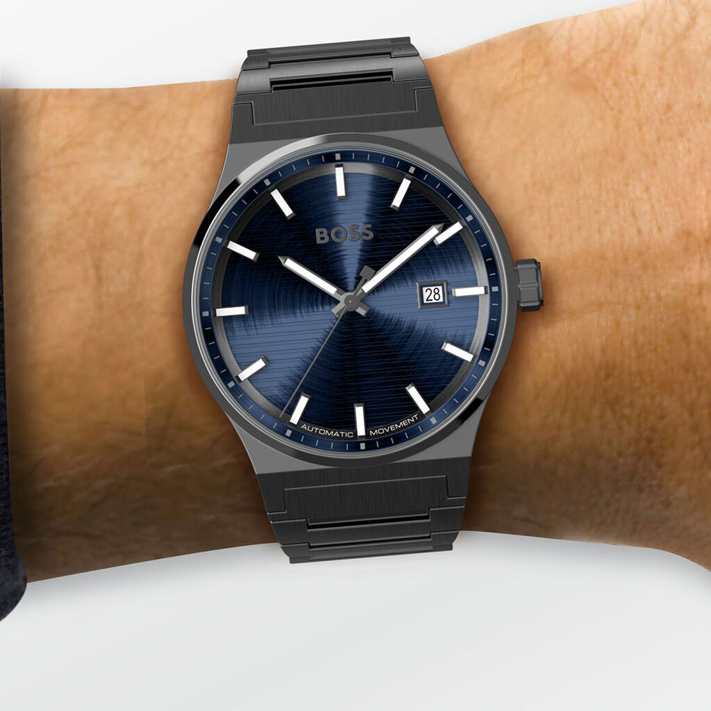 Montre Boss Candor Auto Bleu - Montres Homme | Histoire d’Or