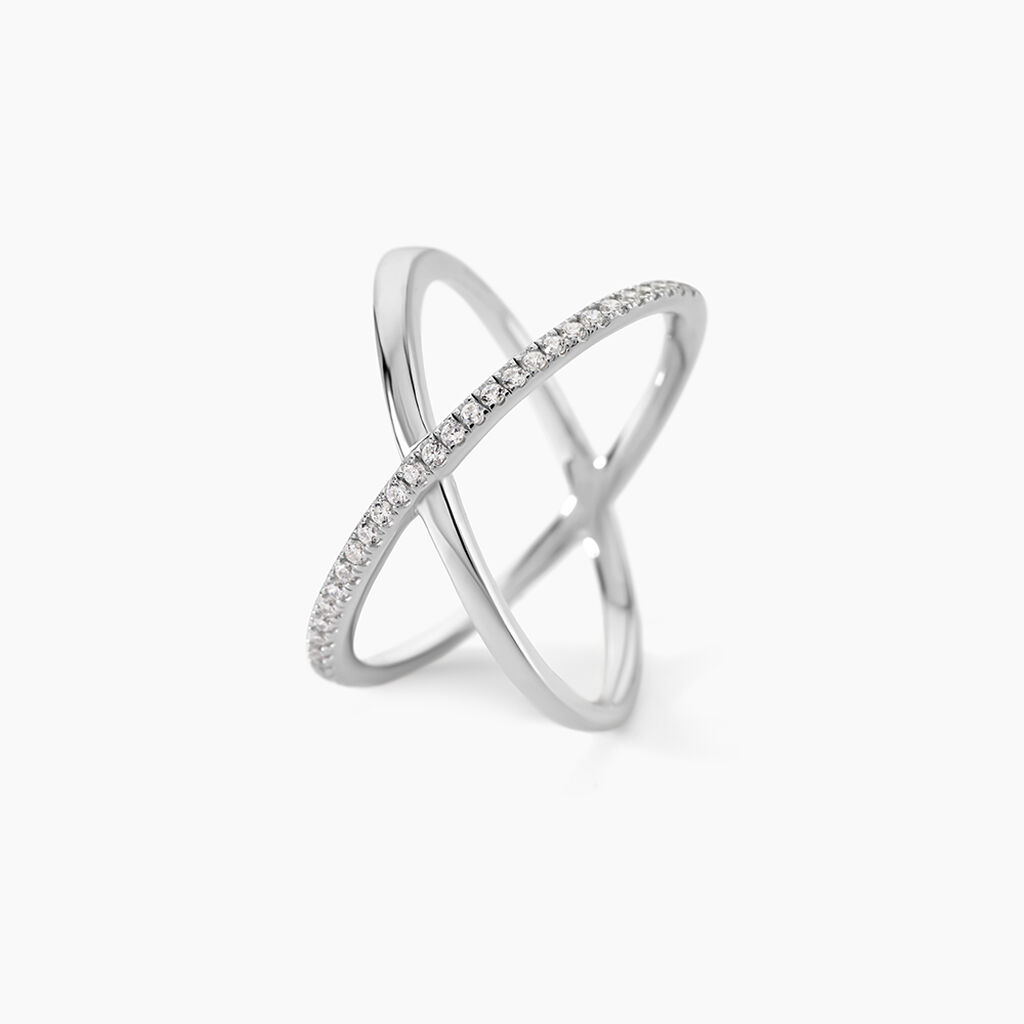 Bague Miya Argent Blanc Oxyde De Zirconium - Bagues avec pierre Femme | Histoire d&rsquo;Or