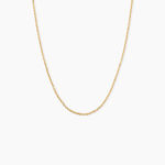 Chaine Igoa Maille Forcat Diamantee Argent Dor&eacute; A L'Or 750/1000 - Chaines Unisex | Histoire d&rsquo;Or