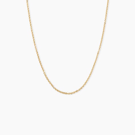 Chaine Igoa Maille Forcat Diamantee Argent Dor&eacute; A L'Or 750/1000 - Chaines Unisex | Histoire d&rsquo;Or