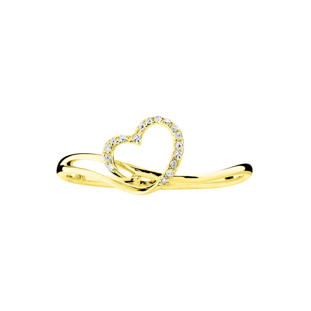 Bague Louise Or Jaune Diamant - Bagues avec pierre Femme | Histoire d&rsquo;Or