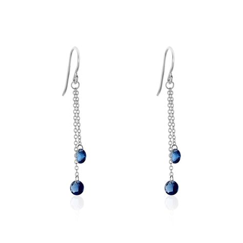 Boucles D'oreilles Lidiwine Argent Blanc Oxyde - Boucles d'oreilles fantaisie Femme | Histoire d’Or