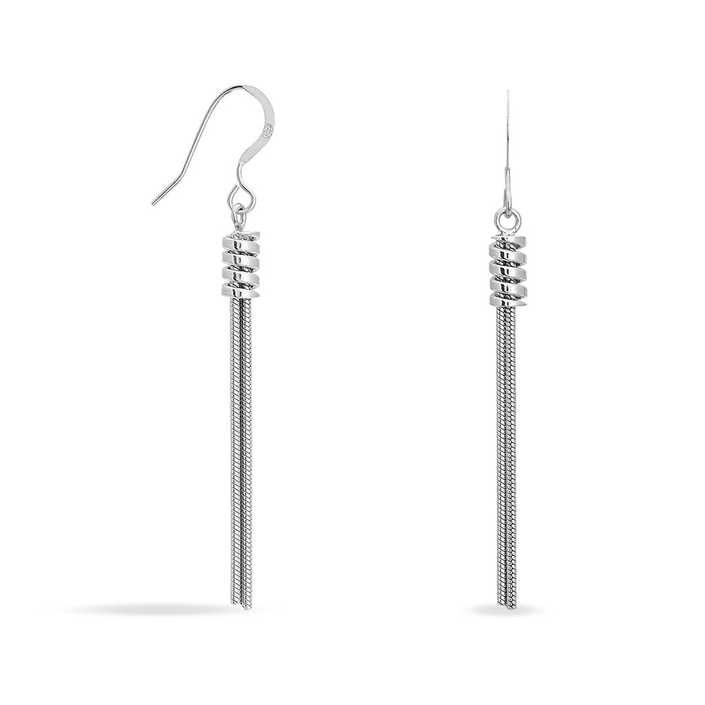Boucles D'oreilles Pendantes Amaryllis Argent Blanc - Boucles d'oreilles fantaisie Femme | Histoire d’Or
