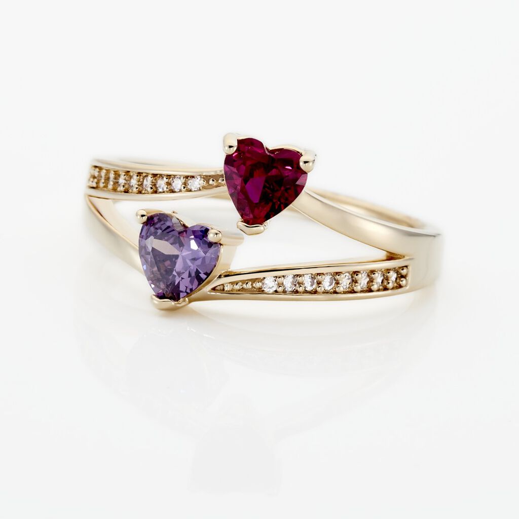 Bague Drina Plaqué Or Jaune Oxyde De Zirconium Spinelle - Bagues avec pierre Femme | Histoire d’Or