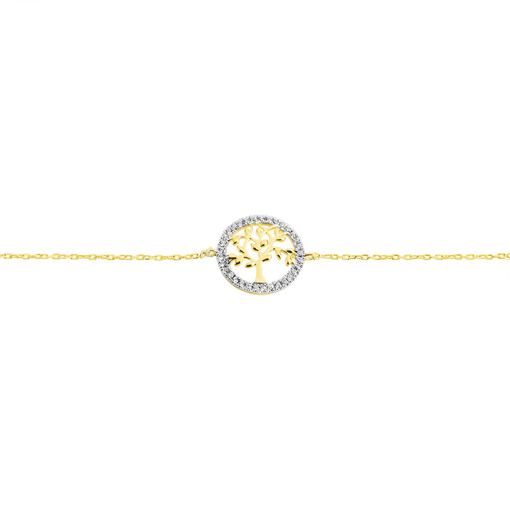 Bracelet Darell Or Jaune Oxyde De Zirconium - Bracelets Femme | Histoire d&rsquo;Or