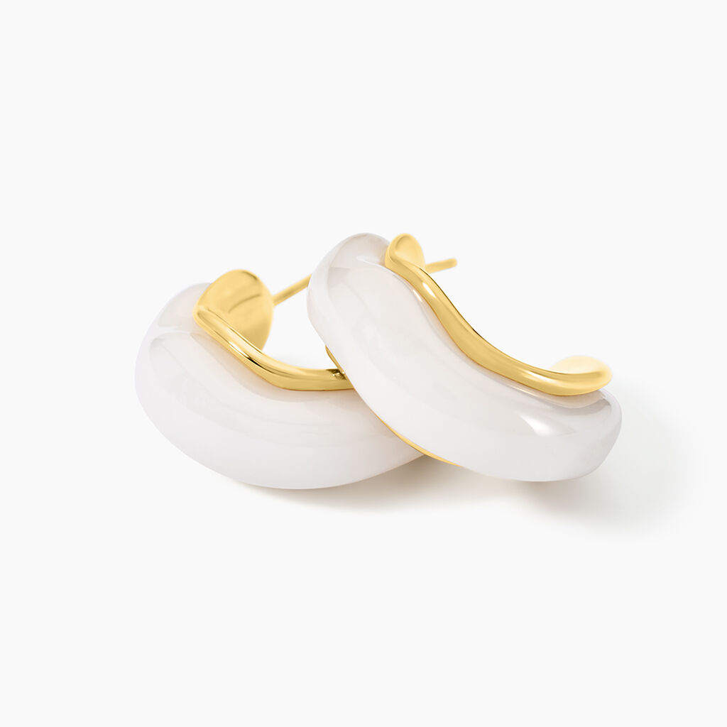 Cr&eacute;oles Idina Acier Jaune - Boucles d'oreilles cr&eacute;oles Femme | Histoire d&rsquo;Or