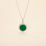 Collier Zea Argent Blanc Malachite - Colliers fantaisie Femme | Histoire d&rsquo;Or