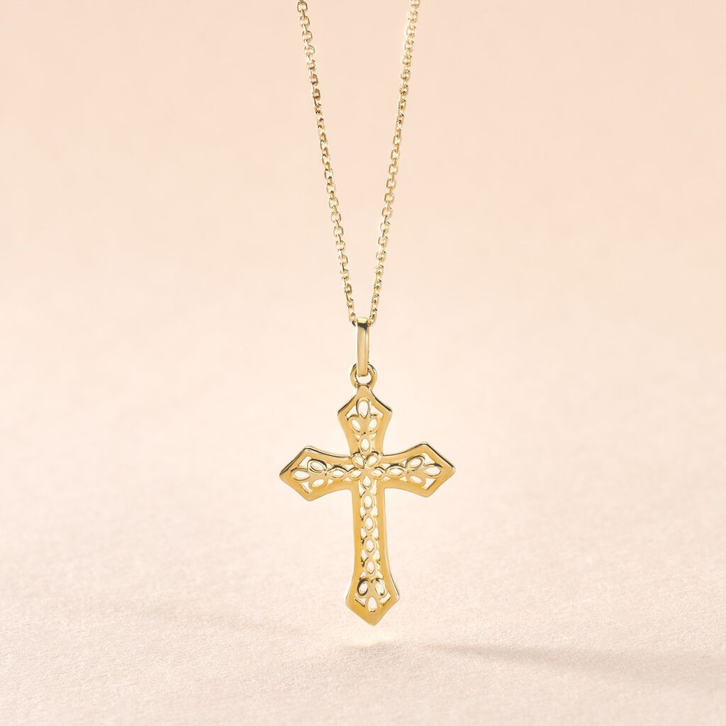 Pendentif Cyriacus Or Jaune - Pendentifs Baptême Famille | Histoire d’Or